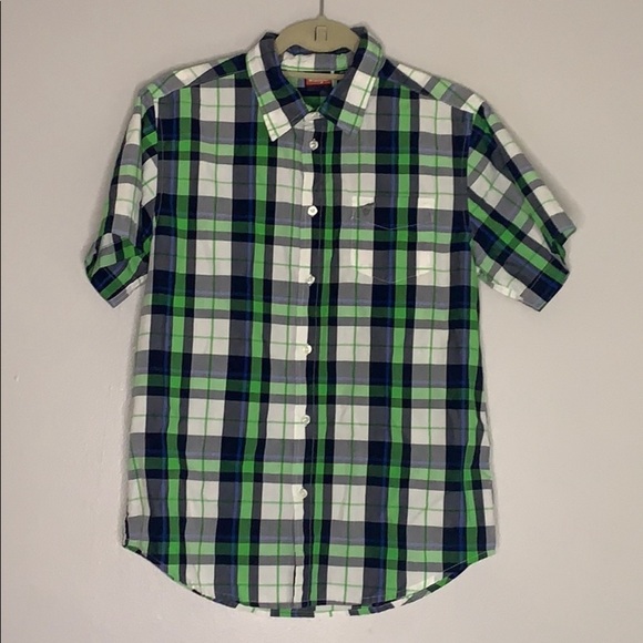 Wrangler Casual Plaid Boys Button Down Shirt - Picture 2 of 7